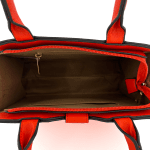 КОМПЛЕКТ - Голяма и малка дамска чанта + портмоне - червен