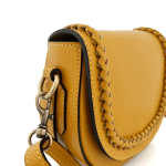 Дамска чанта за през рамо от естествена кожа Naomi - горчица