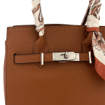 Луксозна чанта от естествена кожа - фуксия