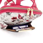 2 в 1 - Раница и чанта с принт на цветя Nola - розова  