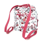 2 в 1 - Дамска чанта и раница с принт на цветя Аrdea - сива 