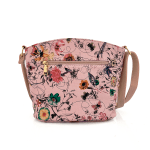 Чанта за през рамо с принт на цветя Formina - сива