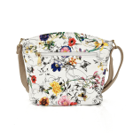 Чанта за през рамо с принт на цветя Formina - сива