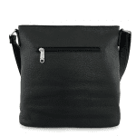 Дамска чанта за през рамо с много джобчета - черна