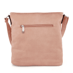 Дамска чанта за през рамо с много джобчета - светло кафява