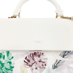 Diana & Co - Дамска чанта с флорален принт - бежова