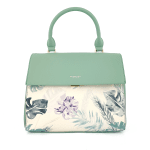 Diana & Co - Дамска чанта с флорален принт - фуксия