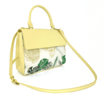 Diana & Co - Дамска чанта с флорален принт - светло зелена