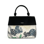 Diana & Co - Дамска чанта с флорален принт - бежова