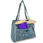 Дамска чанта тип торба с 2 отделения - светло кафява