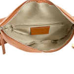 Чанта тип " Бъбрек " от естествена кожа Filipa - фуксия