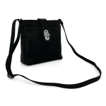 Чанта за през рамо от естествена кожа Andria - лилава 