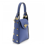 Дамска чантичка с 2 дръжки от естествена кожа Azzurra - черна