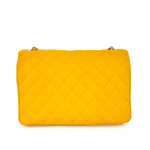 Голяма дамска чанта за през рамо от естествена кожа Alea - жълта 