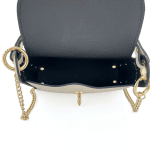 Дамска чантичка с 2 дръжки от естествена кожа Alena  - металическо бордо