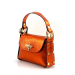 Дамска чантичка с 2 дръжки от естествена кожа Alena  - бежова