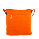 Дамска чанта за през рамо с много джобчета - оранжева 