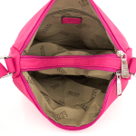 Чанта за през рамо с 2 големи отделения - розова