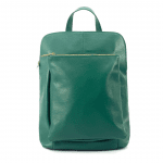 2 в 1 - Раница и чанта от естествена кожа - зелена