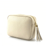 Чанта за през рамо от естествена кожа - Flavia - бордо 