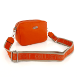 Дамска чантичка за през рамо с 2 отделения - оранжева 