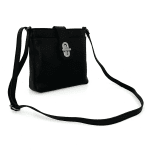 Чанта за през рамо от естествена кожа Andria - черна 