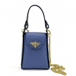 Дамска чантичка с 2 дръжки от естествена кожа Azzurra  - жълта