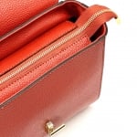 Дамска чантичка с 2 дръжки от естествена кожа Atina - червено/черно