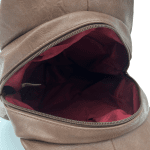 Дамска раница със секретно закопчаване - керемидено кафява