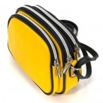 Чанта за през рамо от естествена кожа Loreta - жълта