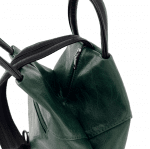 Дамска раница със секретно закопчаване - тъмно зелена