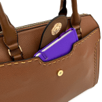 Удобна дамска чанта с много джобове - кафява 