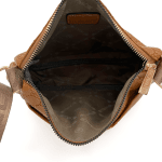 КОМПЛЕКТ - Голяма + малка дамска чанта - керемидено кафяв