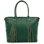 Голяма дамска чанта тип торба Kristin - тъмно зелен