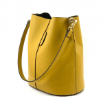 Дамска чанта от естествена кожа с 2 дръжки - сива
