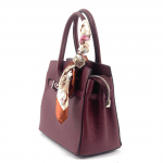 Луксозна чанта от естествена кожа - керемидено кафява