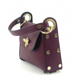 Дамска чантичка с 2 дръжки от естествена кожа Alena  - златиста