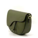 Чанта за през рамо от естествена кожа Amara - тъмно зелена 