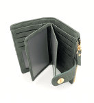 Дамско портмоне със змийски детайл - черно