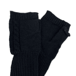Плетени дамски ръкавици без пръсти - фуксия
