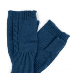 Плетени дамски ръкавици без пръсти - зелени