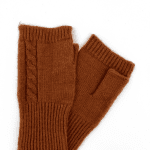 Плетени дамски ръкавици без пръсти - фуксия