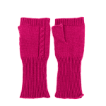 Плетени дамски ръкавици без пръсти - черни