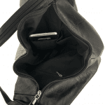 Дамска раница със секретно закопчаване - тъмно сива