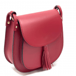 Чанта за през рамо от естествена кожа Аdelia - червена