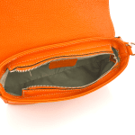 Дамска чантичка с 2 дръжки от естествена кожа Napolia - оранжева