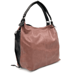 Голяма дамска чанта тип торба - лилава 