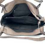 Голяма дамска чанта тип торба - керемиено кафява