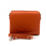 Чанта за през рамо от естествена кожа Milana - оранжева
