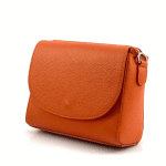 Чанта за през рамо от естествена кожа Milana - оранжева